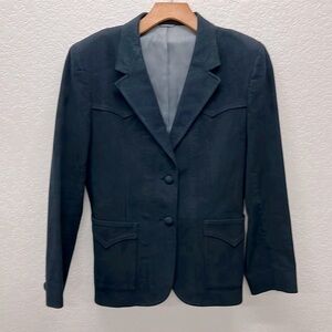 Vintage LeBaron California Navy Suede Blazer